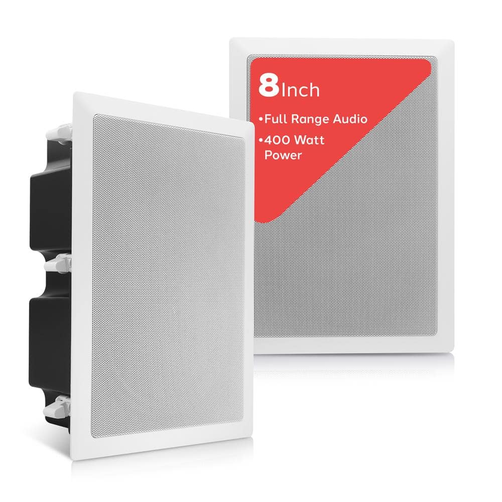 PYLE - 8.0'' Home In-Wall / Ceiling Speakers - Black