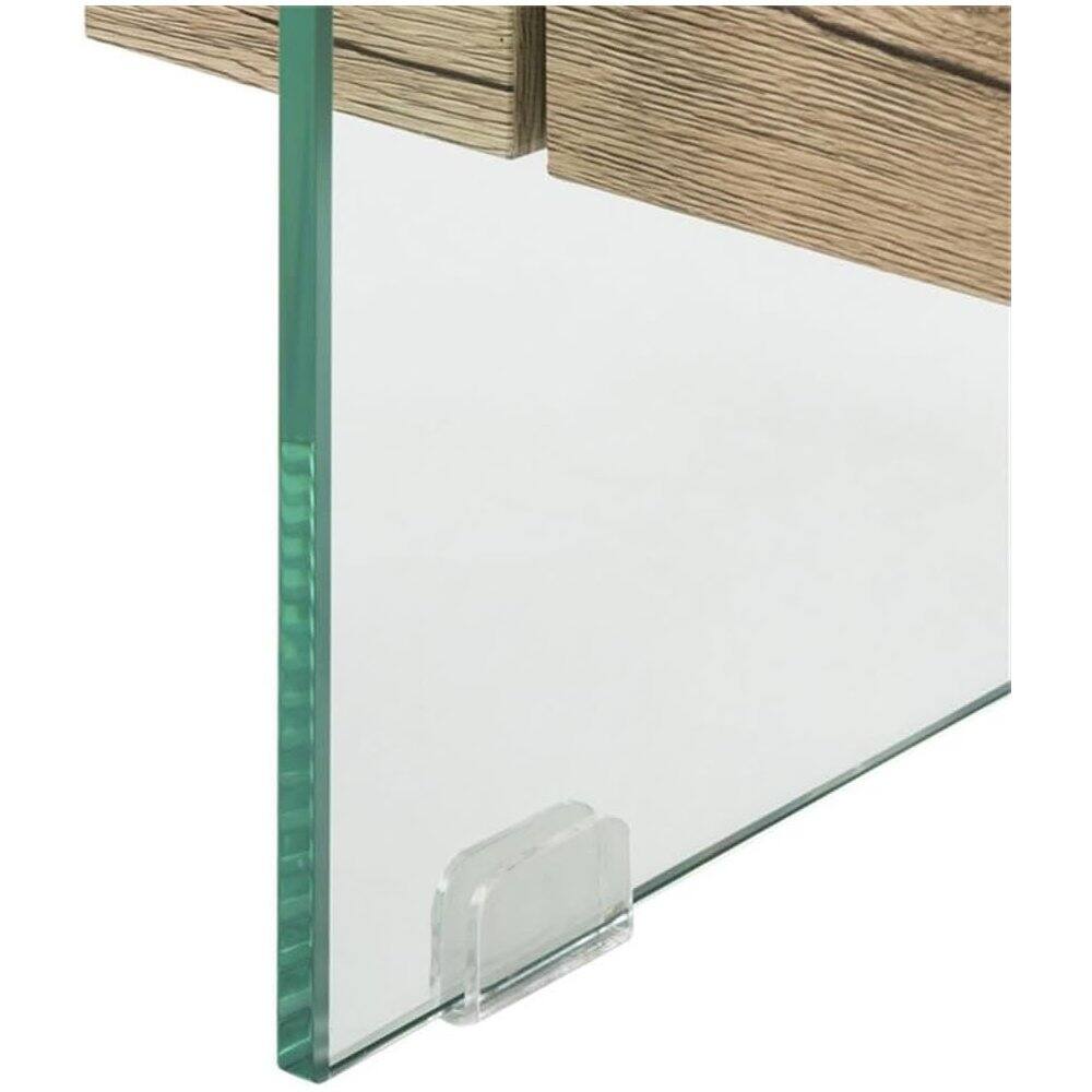 Left. Safavieh - Safavieh Home Kayley Natural and Glass Coffee Table - Clear.