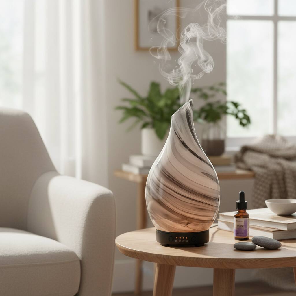 The text on the image is:

"Essential Oil"