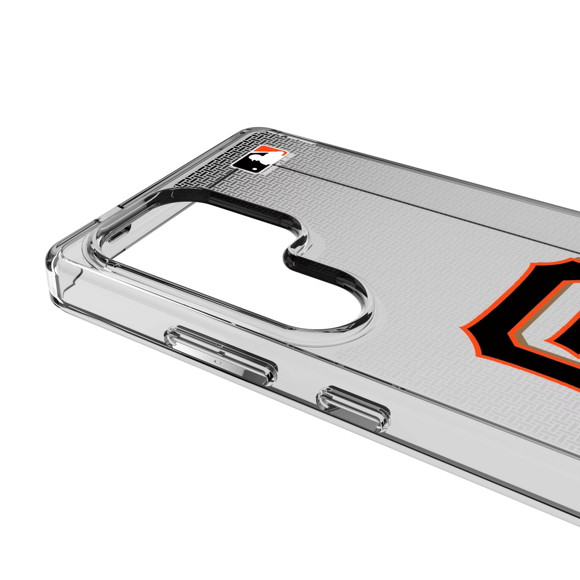 Alt View 2. Keyscaper - San Francisco Giants Linen Logo Galaxy Clear Case - S25 - Multicolor.