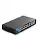 Left. Linksys - 8-Port 10/100/1000 Gigabit Switch - Black/Blue.