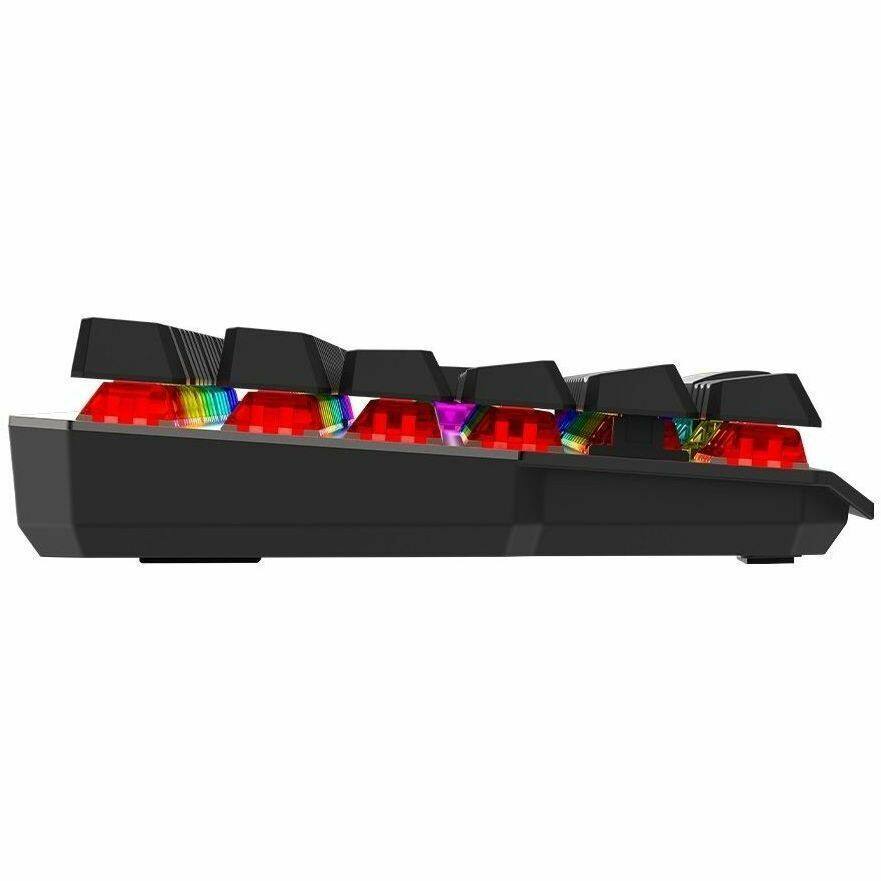 Alt View 1. MSI - MSI STRIKE 600 SILENT Gaming Keyboard - Cable Connectivity - USB 2.0 Interface - RGB LED - 104 Key(s) - English (US) - Black.