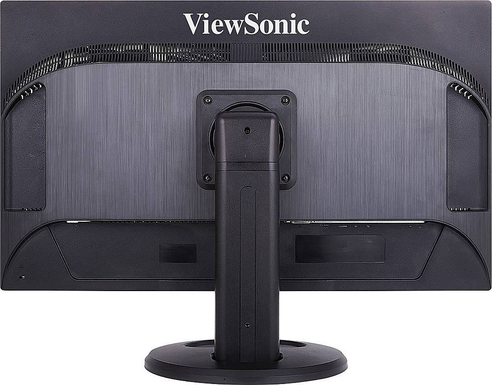 Back View: ViewSonic - 28" LED 4K UHD Monitor (DVI, DisplayPort, HDMI, USB, VGA) - Black