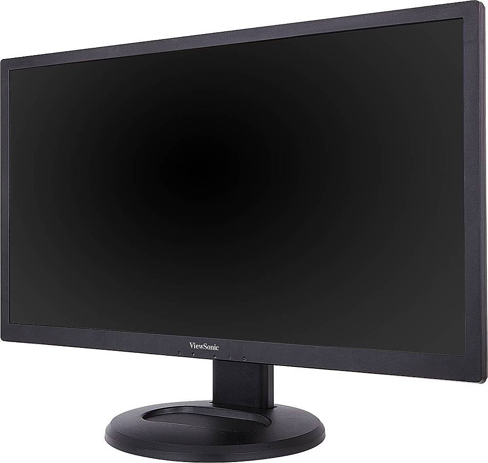 Left View: ViewSonic - 28" LED 4K UHD Monitor (DVI, DisplayPort, HDMI, USB, VGA) - Black