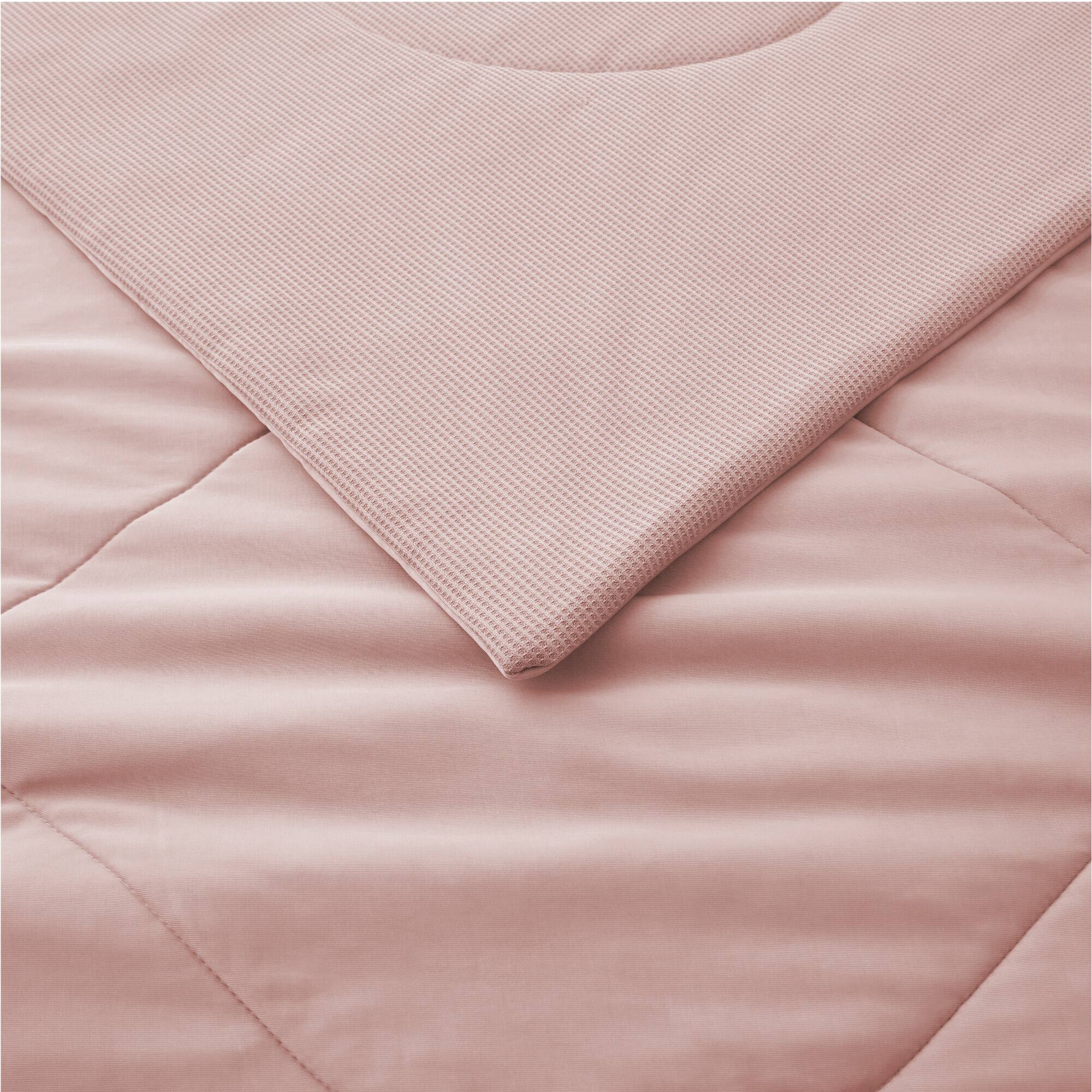Alt View 2. Peace Nest - Peace Nest Lightweight Cooling Waffle Blanket Summer Reversible Comfort for Hot Sleepers, Pink, King - Pink.