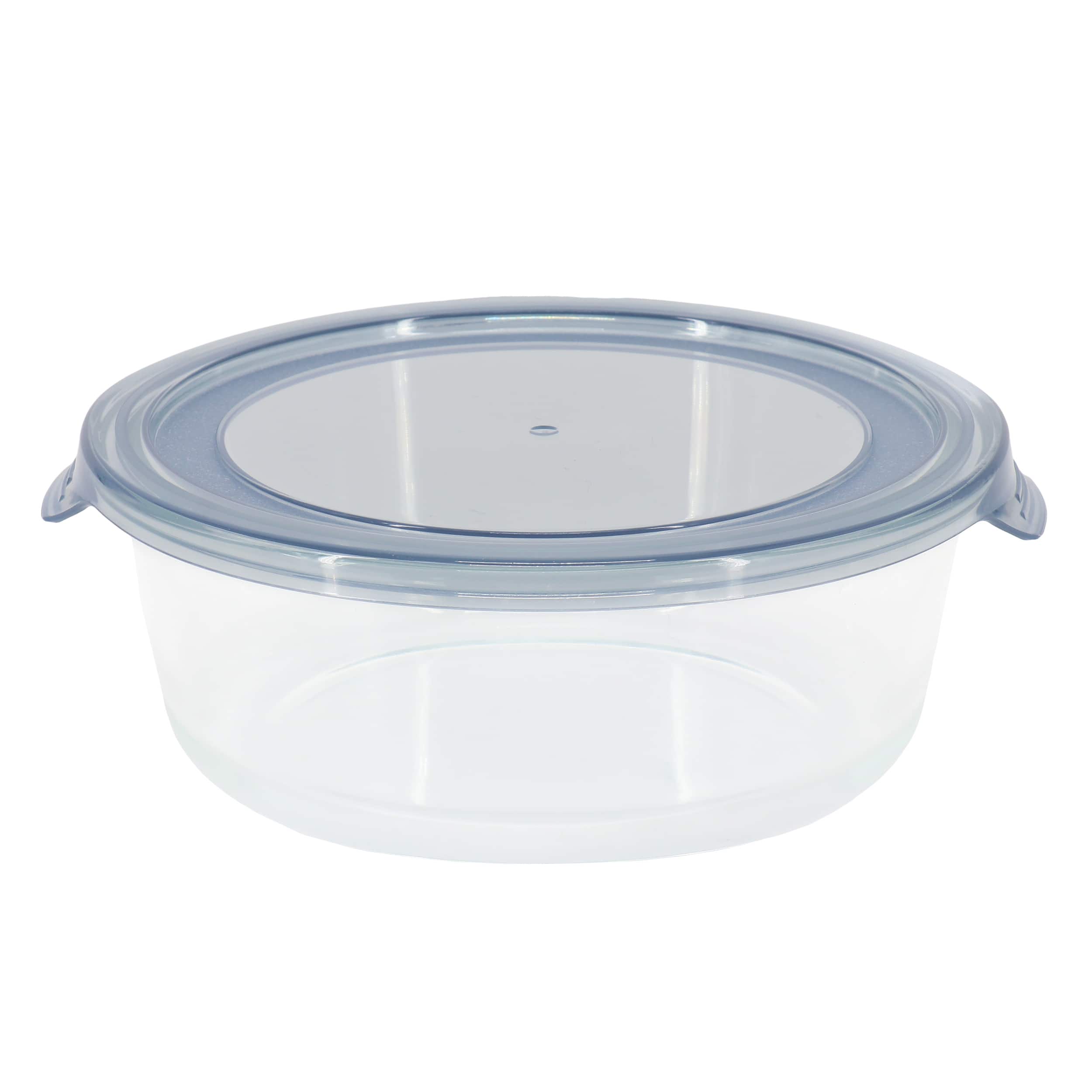 Martha Stewart - Everyday 32 Ounce Round Glass Storage Container in Grey - Gray