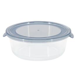 Martha Stewart - Everyday 32 Ounce Round Glass Storage Container in Grey - Gray