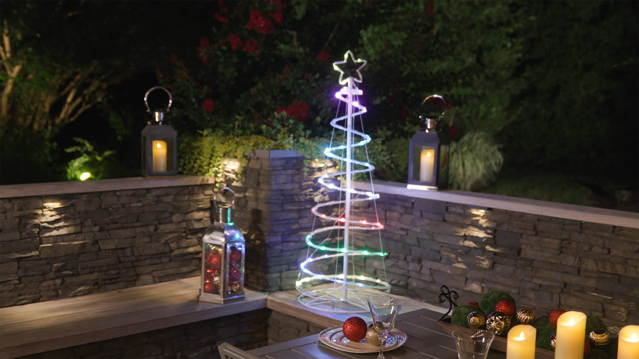 Alt View 13. Charm Holiday - Outdoor Lit LED Outdoor Spiral Christmas Tree - Multi.