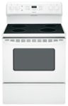 Front Zoom. Hotpoint - 30" Freestanding Electric Range - White on white.
