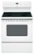 Front Zoom. Hotpoint - 30" Freestanding Electric Range - White on white.