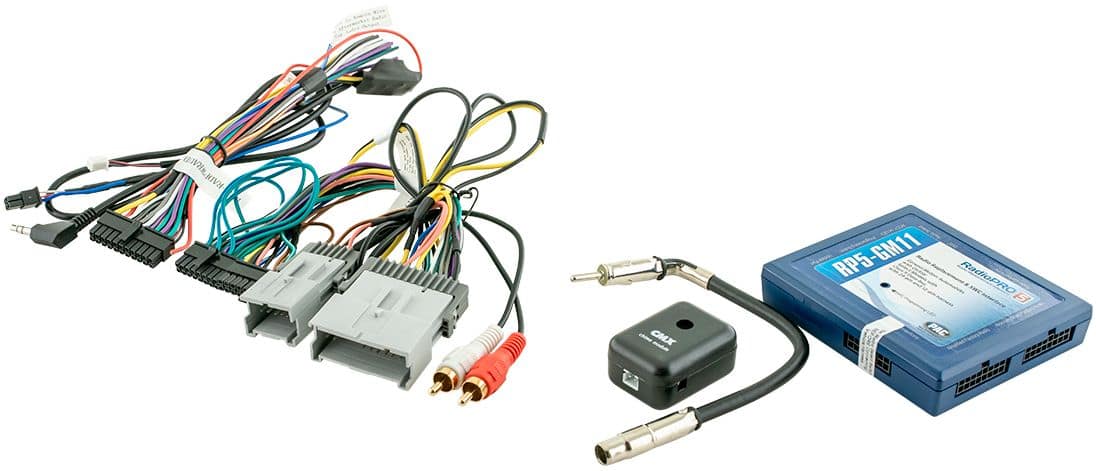 Alt View 14. PAC - Radio Replacement and Steering Wheel Control Interface with OnStar Retention for Select GM Vehicles - Blue/Black.