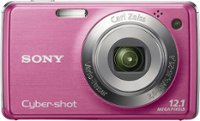Front Standard. Sony - Refurbished Cyber-shot W220 12.1-Megapixel Digital Camera - Pink.