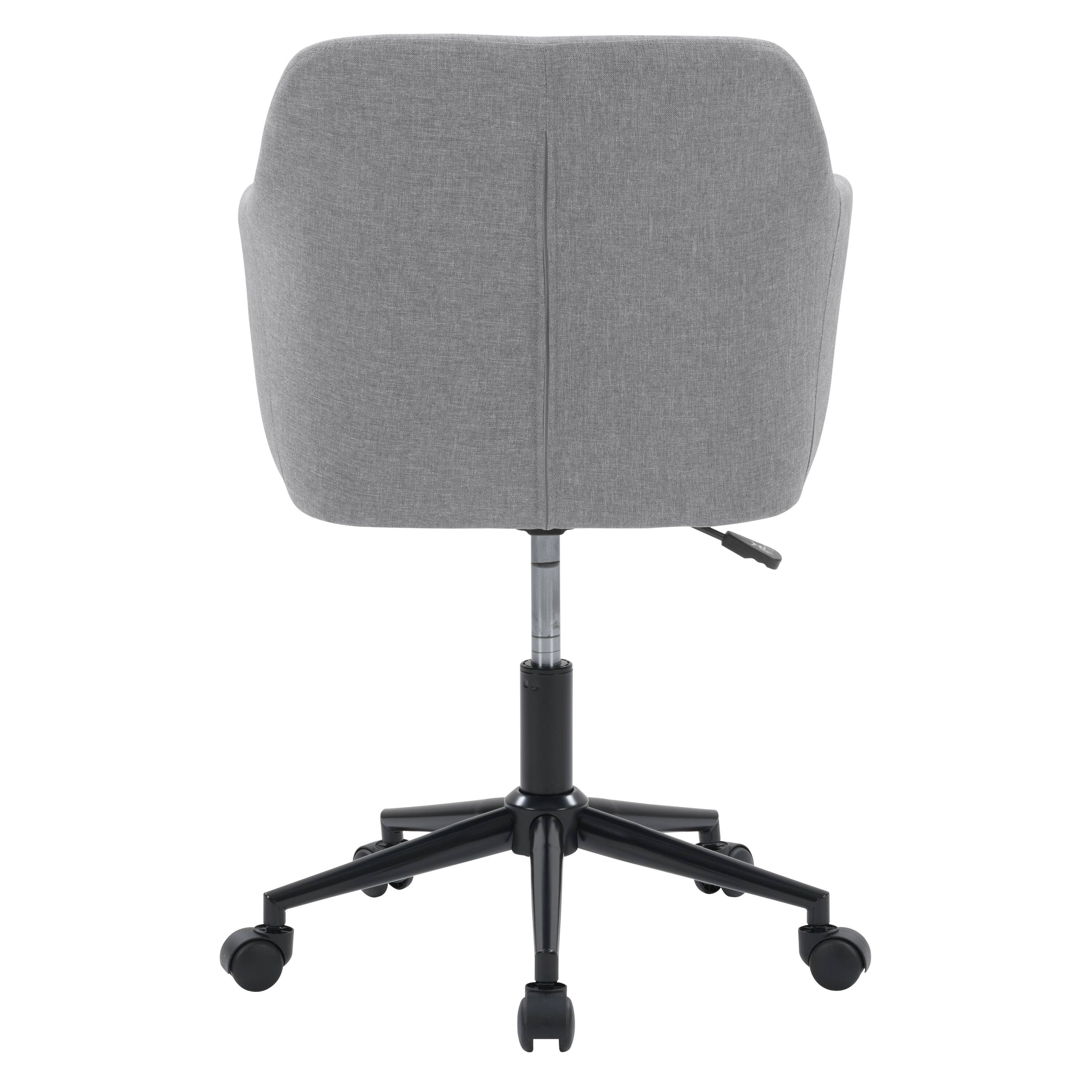 Alt View 13. CorLiving - Marlowe Upholstered Button Tufted Task Chair - Light Grey.