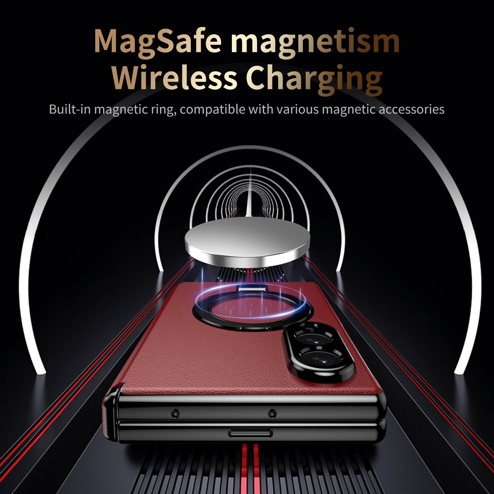 MagSafe magnetism Wireless Charging  
Built-in magnetic ring, compatible with various magnetic accessories