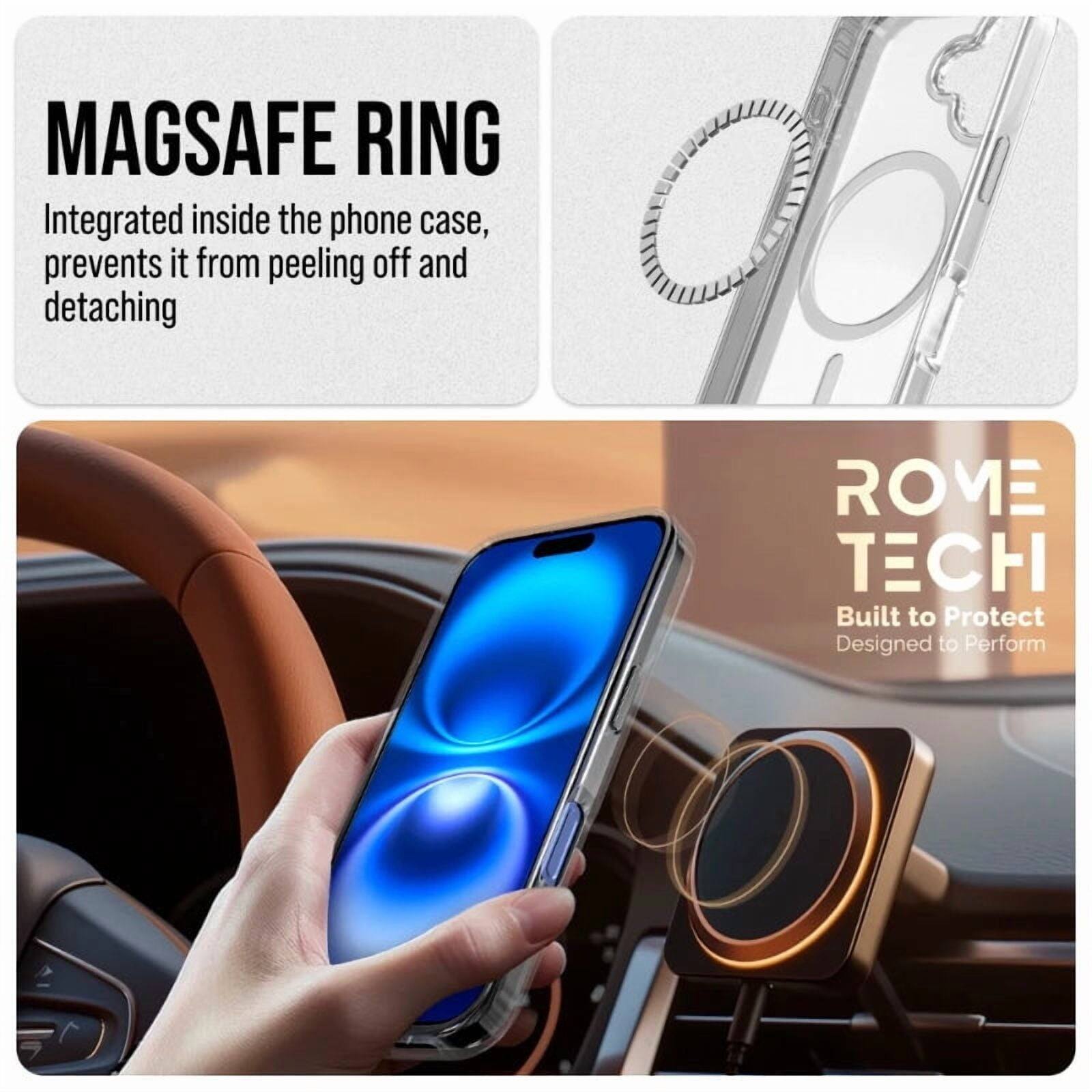 MAGSAFE RING  
Integrated inside the phone case, prevents it from peeling off and detaching  

ROME TECH  
Built to Protect  
Designed to Perform