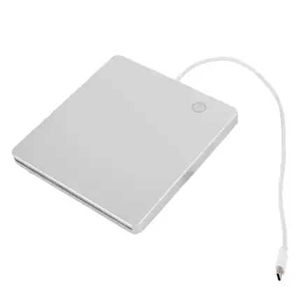 Front. Topteng - Type-C External BD Combo Drive – Read Blu-ray, DVD & CD, Touch Buttons, Write DVD/CD, Fit for PC & Mac - Silver.