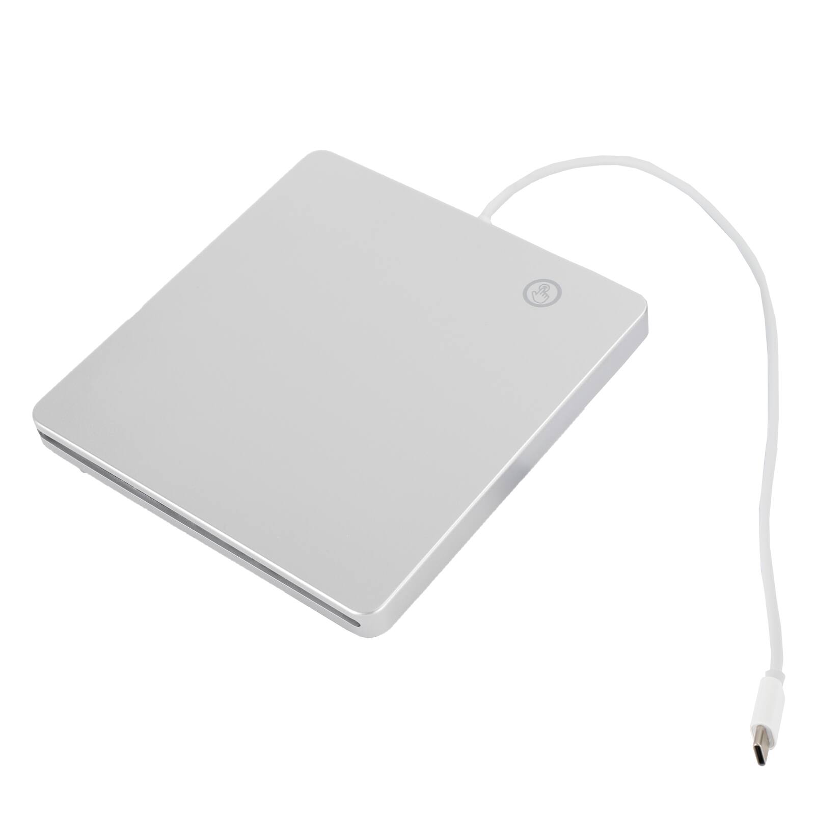 Alt View 7. Topteng - Type-C External Blu-ray DVD Combo Drive - Plays Blu-ray & DVDs, Burns DVDs/CDs, with Touch Buttons for Mac/Windows - Silver.