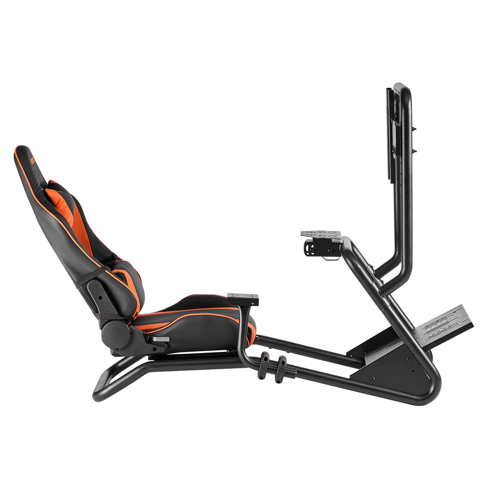 Alt View 5. VEVOR - Racing Wheel Stand, Heavy-Duty Simulator Cockpit Steering Wheel Stand with Monitor Stand, Fit Logitech G25,G27,G29,G920 - Matte Black.