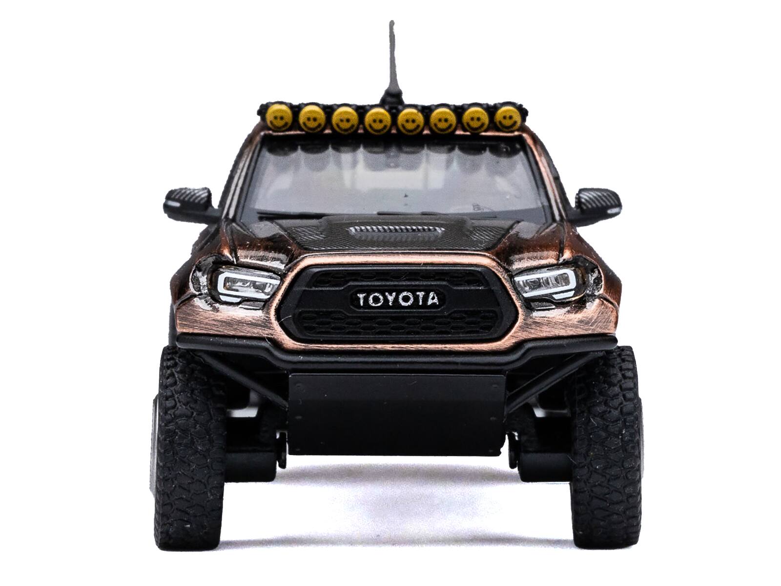 Back. GCD - Toyota Tacoma Pre-Runner Pickup Truck Brushed Bronze Metallic with Carbon Hood 1/64 Diecast Model Car by GCD - Bronze Metallic.
