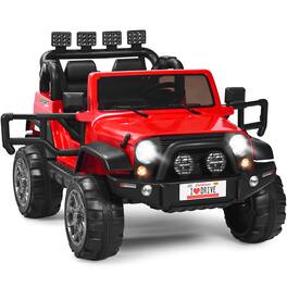 Gymax - 12V Electric Kids Ride On Car w/ Remote Control Storage Box Music - Red