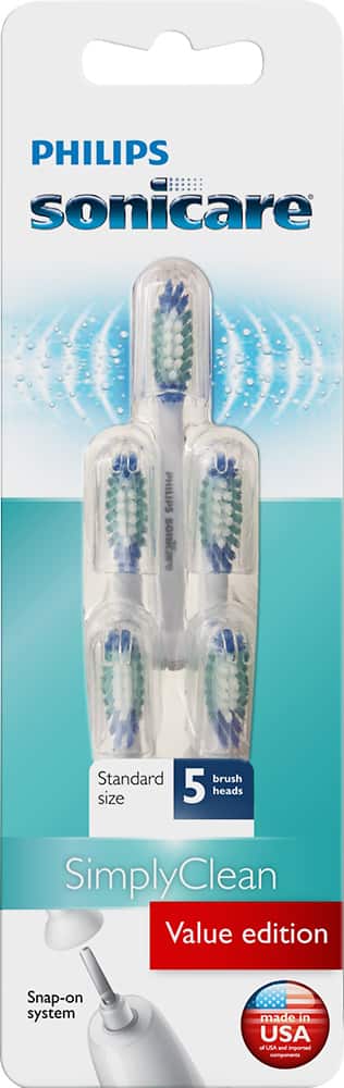 Alt View 11. Philips Sonicare - Simply Clean Brush Heads (5-Pack) - White.