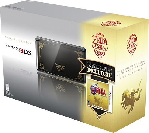 Nintendo 3DS Legend of Zelda: Ocarina of Time Limited Edition Bundle Black  Handheld System for sale online