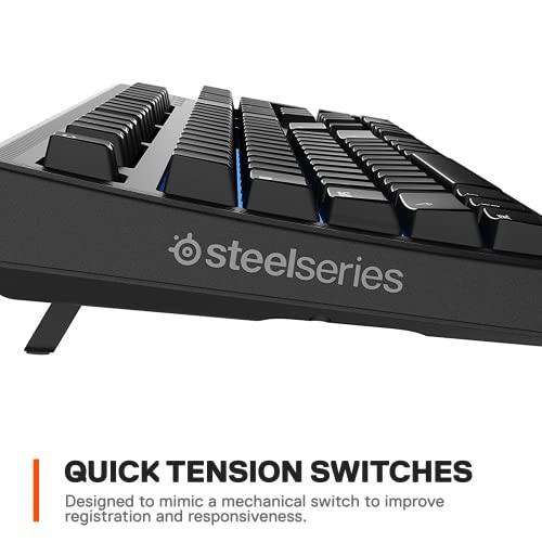 SteelSeries Quick Tension Switches: Designed to mimic a mechanical switch to improve registration and responsiveness.