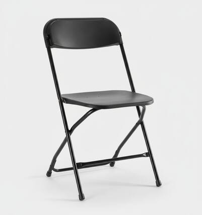 Front. AOITUN - 4 pack black metal folding chairs set - double braced steel frame for daily use - Black.