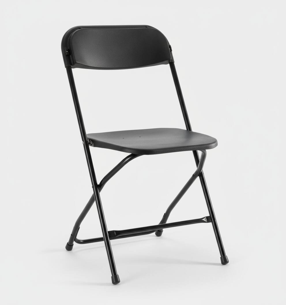 Front. AOITUN - 4 pack black metal folding chairs set - double braced steel frame for daily use - Black.