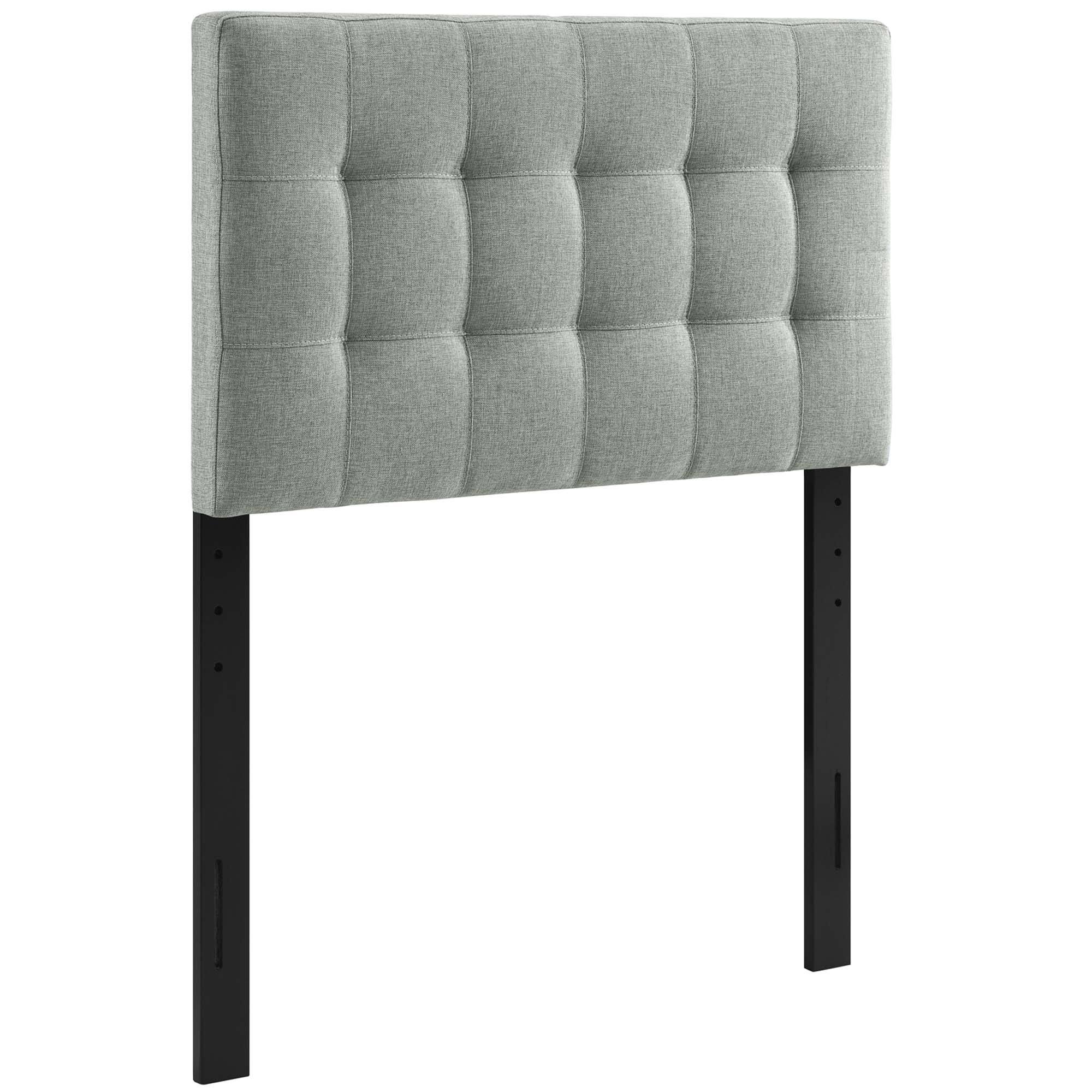 Lily Upholstered Fabric Twin Headboard by Modway - Gray