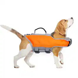 Ownpets - Inflatable Dog Life Jacket with Reflective Strips, Size XL - Orange