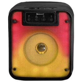iQ Sound - 4" Bluetooth Speaker FIRE BOX with TWS and LED Fire Light Show - Black