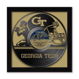 Sporticulture - Georgia Tech Yellow Jackets Framed 13" x 13" Vinyl Record Art Print - Beige