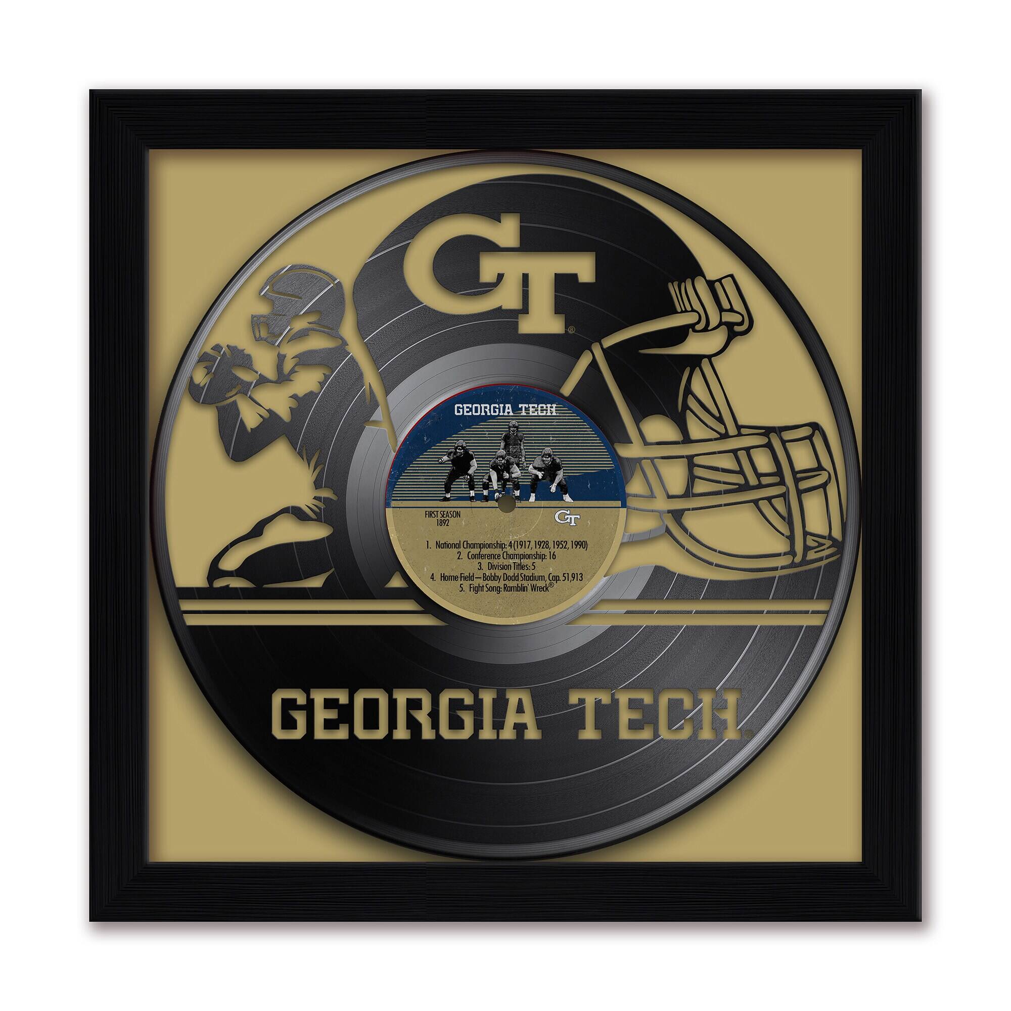 Georgia Tech Yellow Jackets Framed 13" x 13" Vinyl Record Art Print