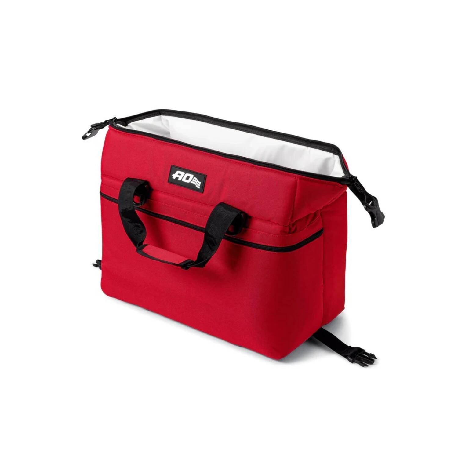 Left. AO Coolers - AO Coolers Original Canvas Series 36-Pack Soft Cooler (Red) - Red.