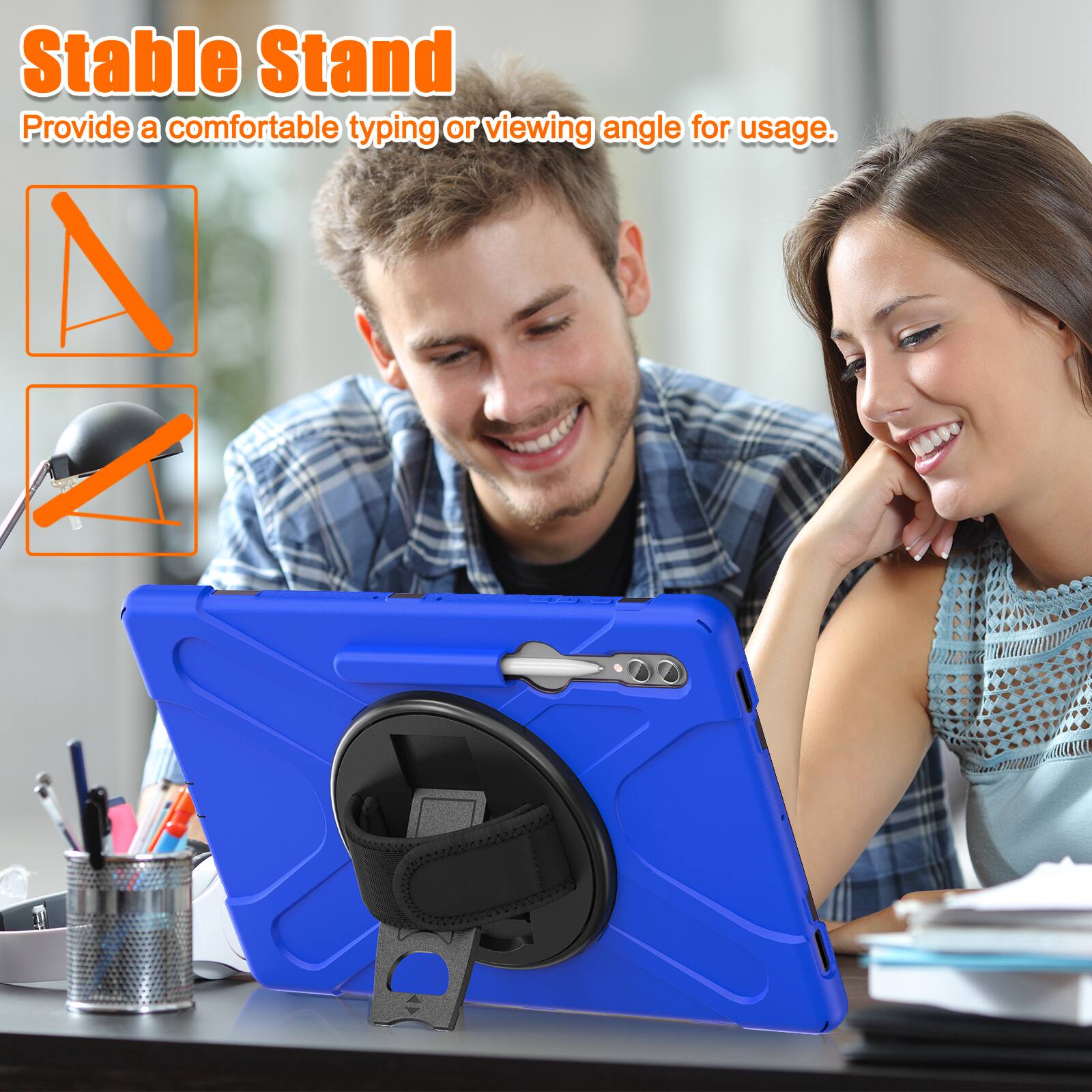 Stable Stand  
Provide a comfortable typing or viewing angle for usage.