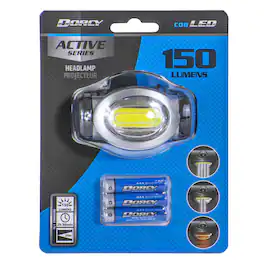 Dorcy - 150 lm Black LED Headlight AAA Battery