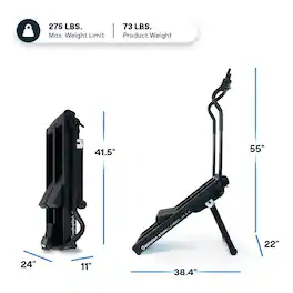 Echelon - Stair Climber Max, Stair Stepper Machine with 32 Magnetic Resistance Levels and Foldable Design - Black