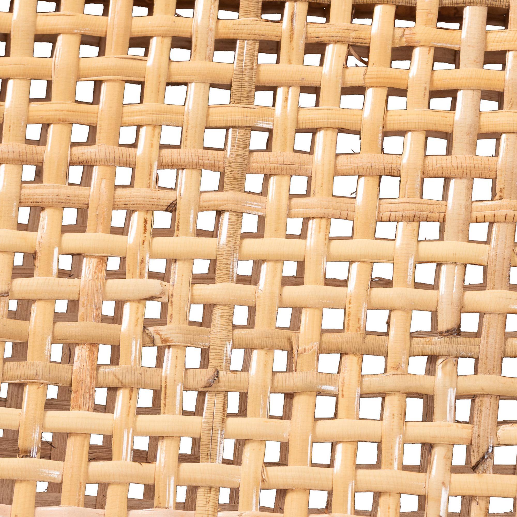 Alt View 2. bali & pari - Chatura Natural Rattan and Mahogany Wood 2-Piece Dining Armchair Set – Handwoven Wicker Dining Chair with Angled Back - Light Honey/Honey.