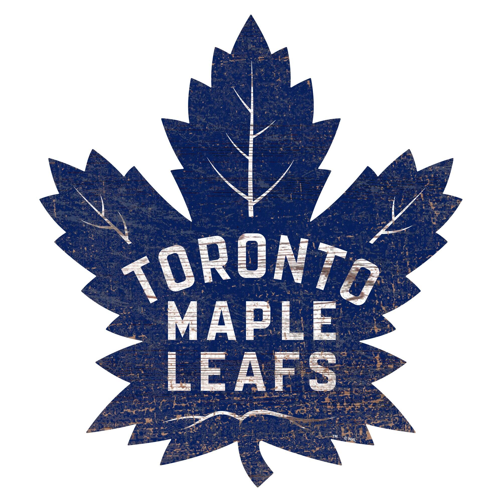 Toronto Maple Leafs 24'' x 24'' Distressed Logo Cutout Sign