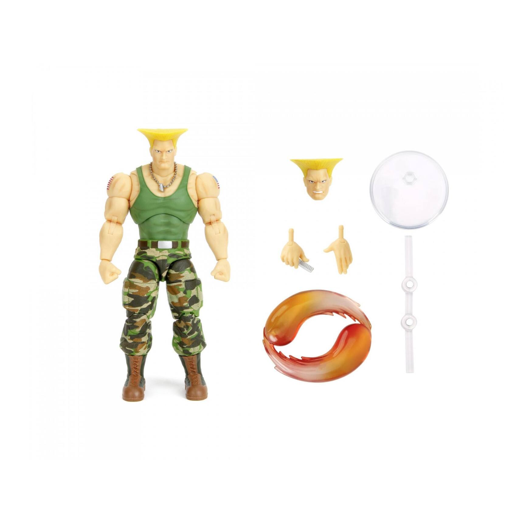 Left. Jada Toys - Jada Toys - Street Fighter II - Guile Action Figure   - COLLECTIBLES - Multicolor.
