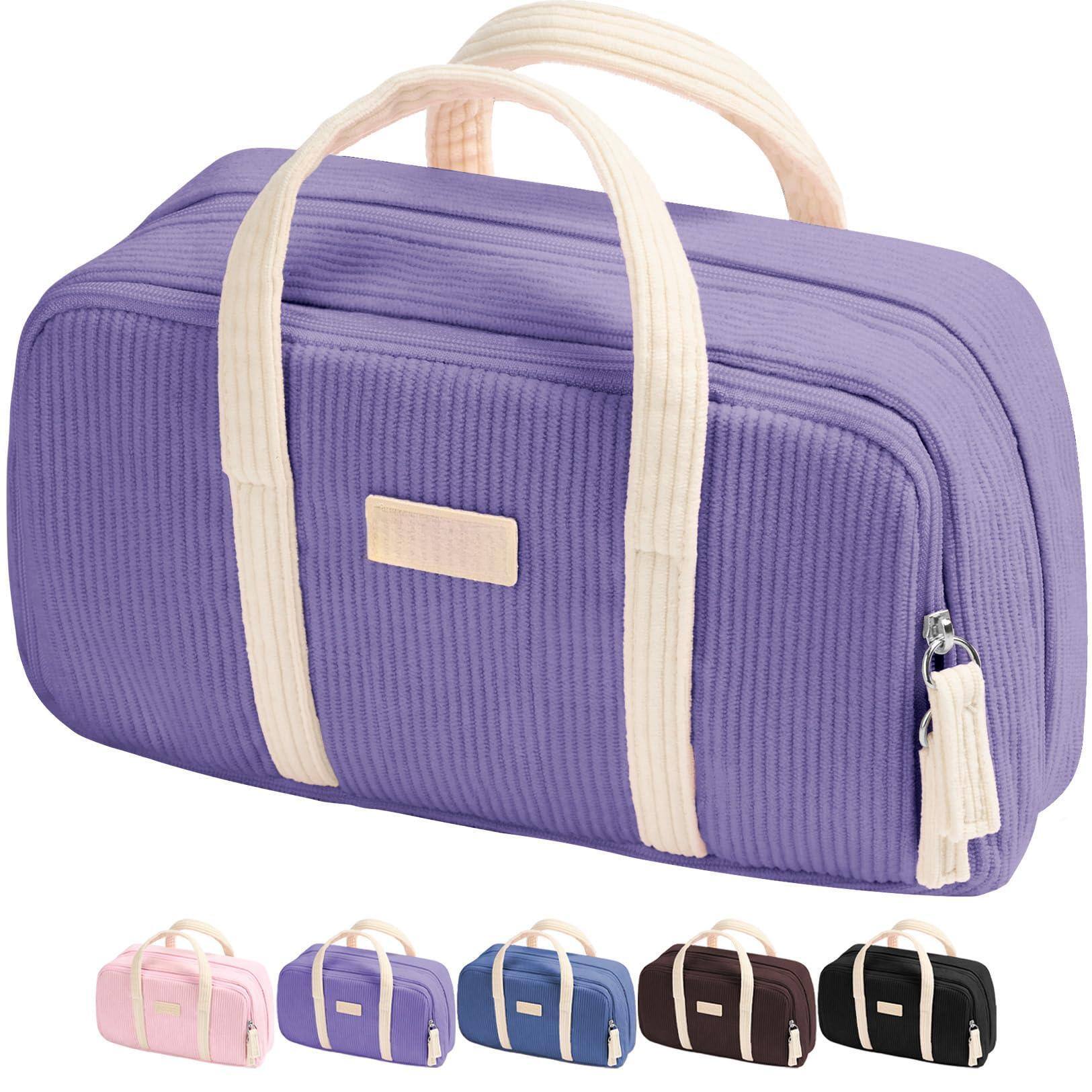 Purple with Beige Handle