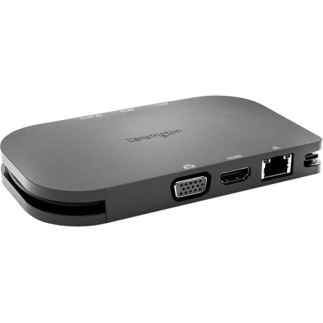 Kensington - SD1610P Docking Station - for Tablet, Notebook, Projector, Monitor - 60 W - USB Type C - 4K - 3840 x 2160 - 3 - Gray
