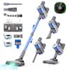 Front. Teendow - Teendow 300W Cordless Stick Vacuum, 50kPa Suction Lightweight Vacuum Cleaner for Pet Hair, Hard Floors and Carpets - Blue.