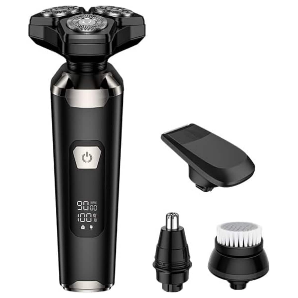 Dazzed Corner - 4-in-1 Electric Razor for Men, Magnetic Heads, LED Display