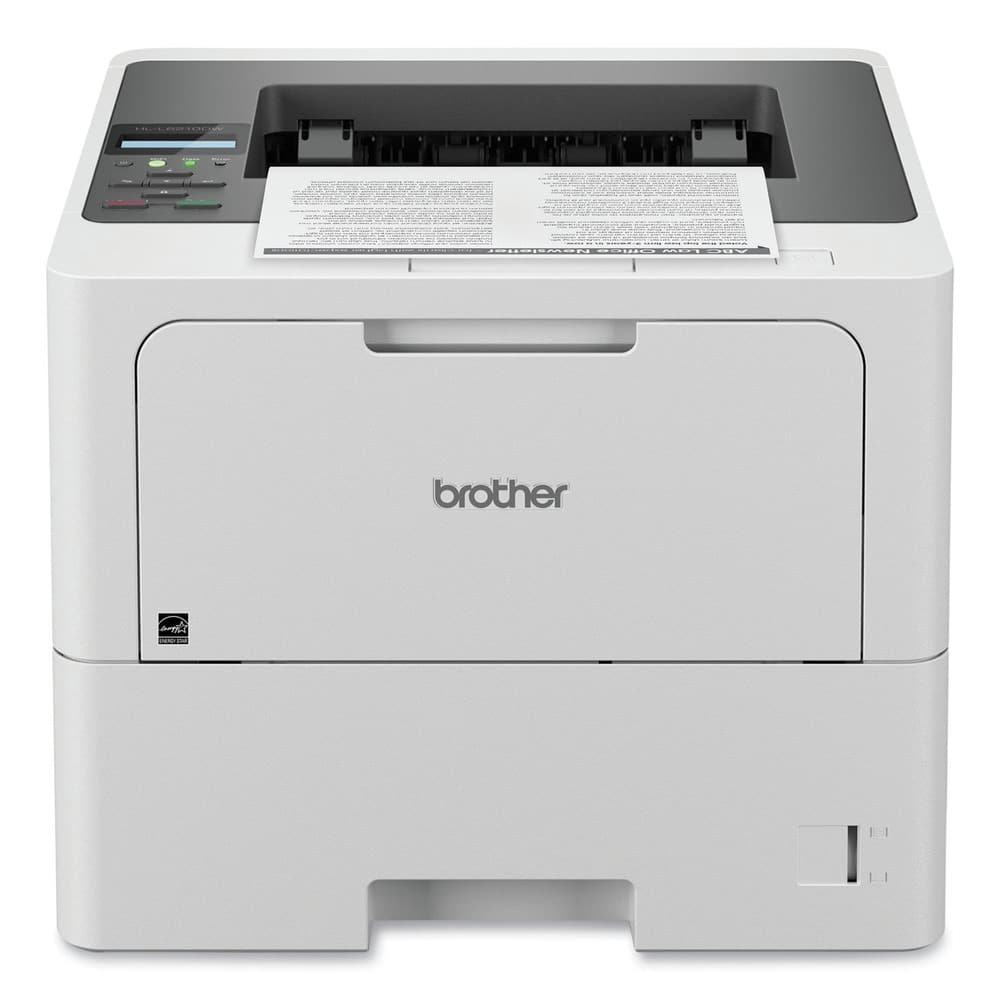 Front. Brother - HLL6210DW Business Monochrome Laser Printer - Gray.