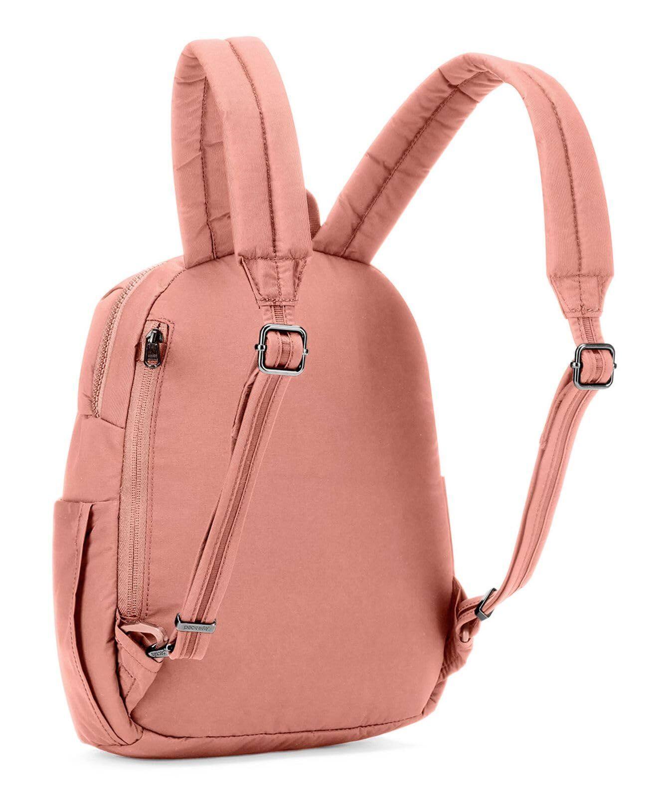 Left. Pacsafe - CX Backpack Petite, Econyl Rose - Econyl Rose.