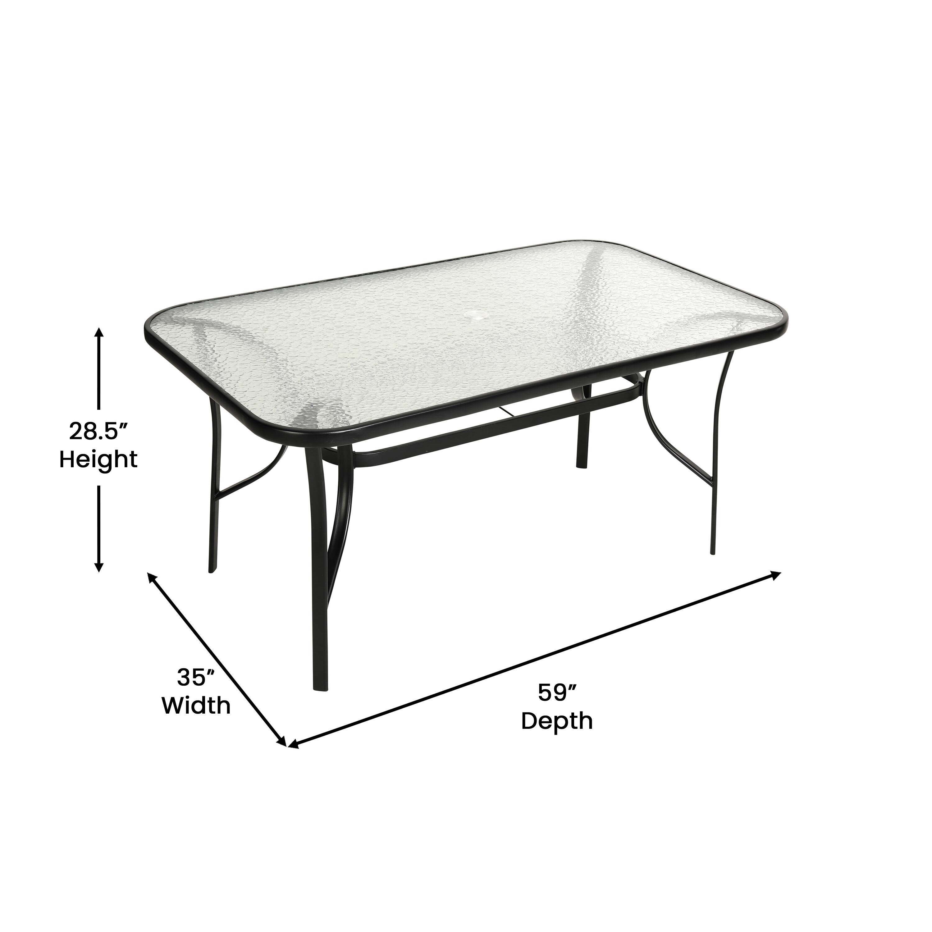 28.5" Height, 35" Width, 59" Depth
