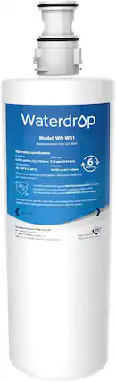 Waterdrop Model: WD-W01
Replacement for filter 3US-AFO1
Operating specification:
- Capacity: 6,000 gallons (22,712 litres)
- Flow rate: 0.75 gpm (2.84 lpm)
- Temperature: 35-100°F (2-38°C)
- Pressure: 10-100 psi (0.7-6.8 bar)
Filter Me: 6 months or 6,000 gallons, whichever comes first
Standard 43 model UPC Certified by OMPSAI AST against NSF/ANSI EWF-80015 claims specified on the Performance Data Sheet and to NSF/ANSI 372
Warning: Do not use with water that is microbiologically unsale or of unknown quality without adequate disinfection before or after the system.
UNLOCK
Qingdao Ecopure Filter Co. Ltd
2477
