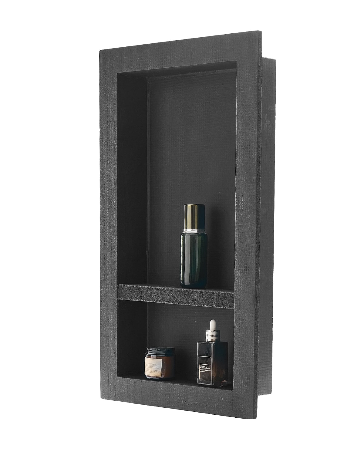 VEVOR - Shower Niche, 16 x 28 x 4 inch Recessed Wall Niche with Movable Divider Shelf, Modern Soap & Shampoo Storage Organizer - Black